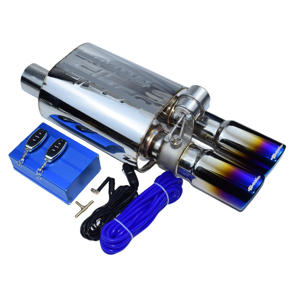 DEX Valved Muffler Kit – 2.5" Universal Stainless Steel Exhaust