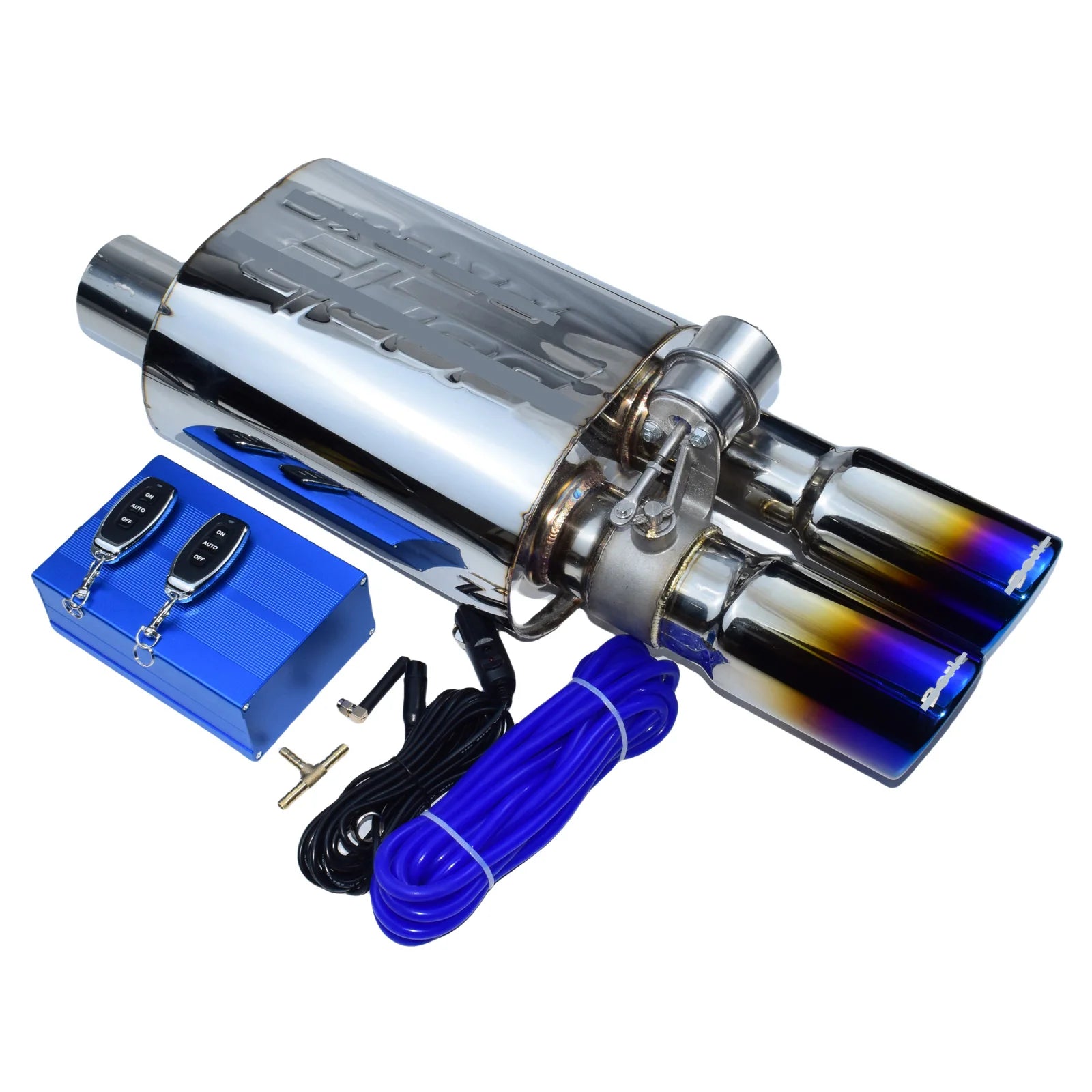 DEX Valved Muffler Kit – 2.5" Universal Stainless Steel Exhaust