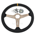 Classic Leather Racing Steering Wheel – 15" Universal