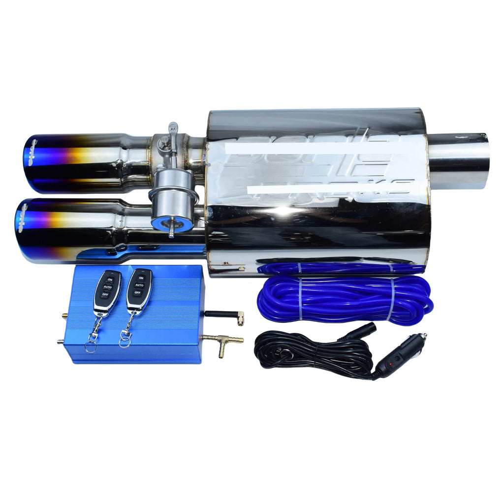 DEX Valved Muffler Kit – 2.5" Universal Stainless Steel Exhaust