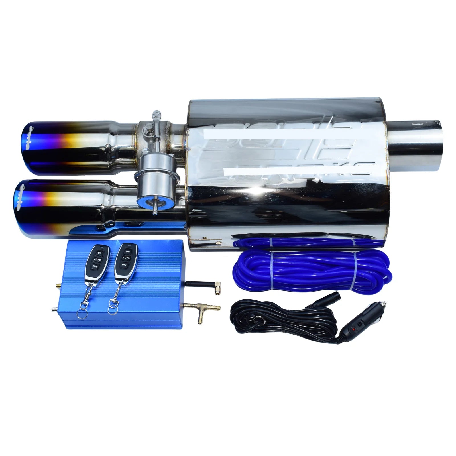 DEX Valved Muffler Kit – 2.5" Universal Stainless Steel Exhaust
