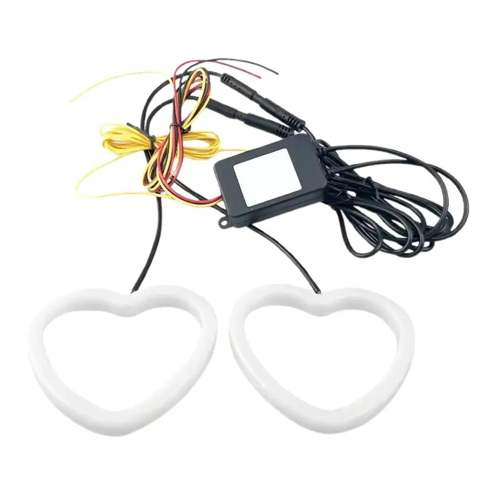 Angel Eyes RGB Heart Halo With Bluetooth Angel Eyes Halo LED DRL Turning Signal Car Accessories