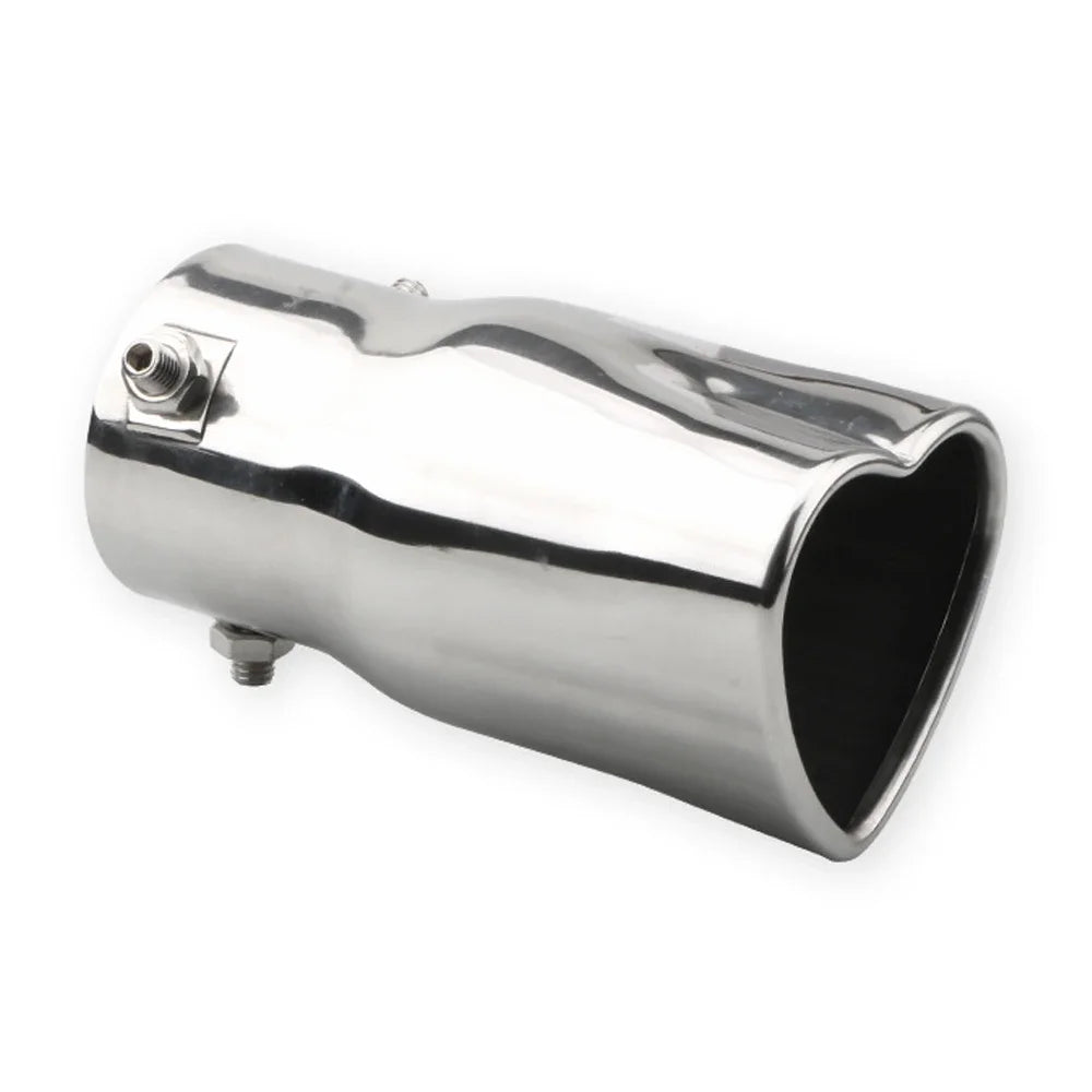 1PCS Universal stainless steel Heart shaped tail throat 63mm/2.5'' tail pipe muffler Car Muffler Tail Throat Modification