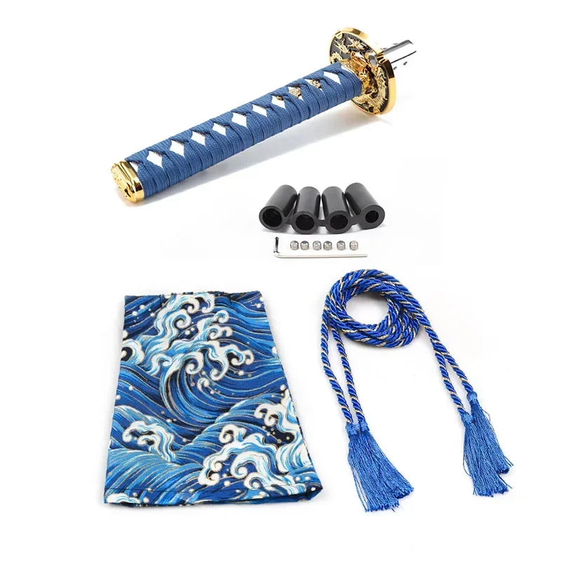 Universal Dust Cover Shift Knob Collars with Adapters JDM Katana Sword Shift Knob Shifter Car Gear Lever Car Decoration Tools