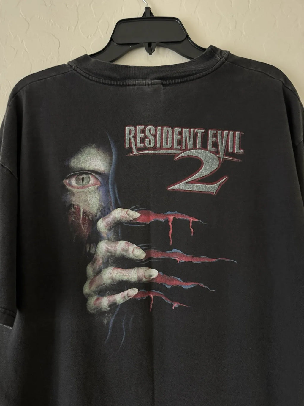 Resident Evil 2 Retro T-shirt 1998 PS1 Game Horror Capcom Hanes Printed Pattern Retro Casual Daily T-shirt
