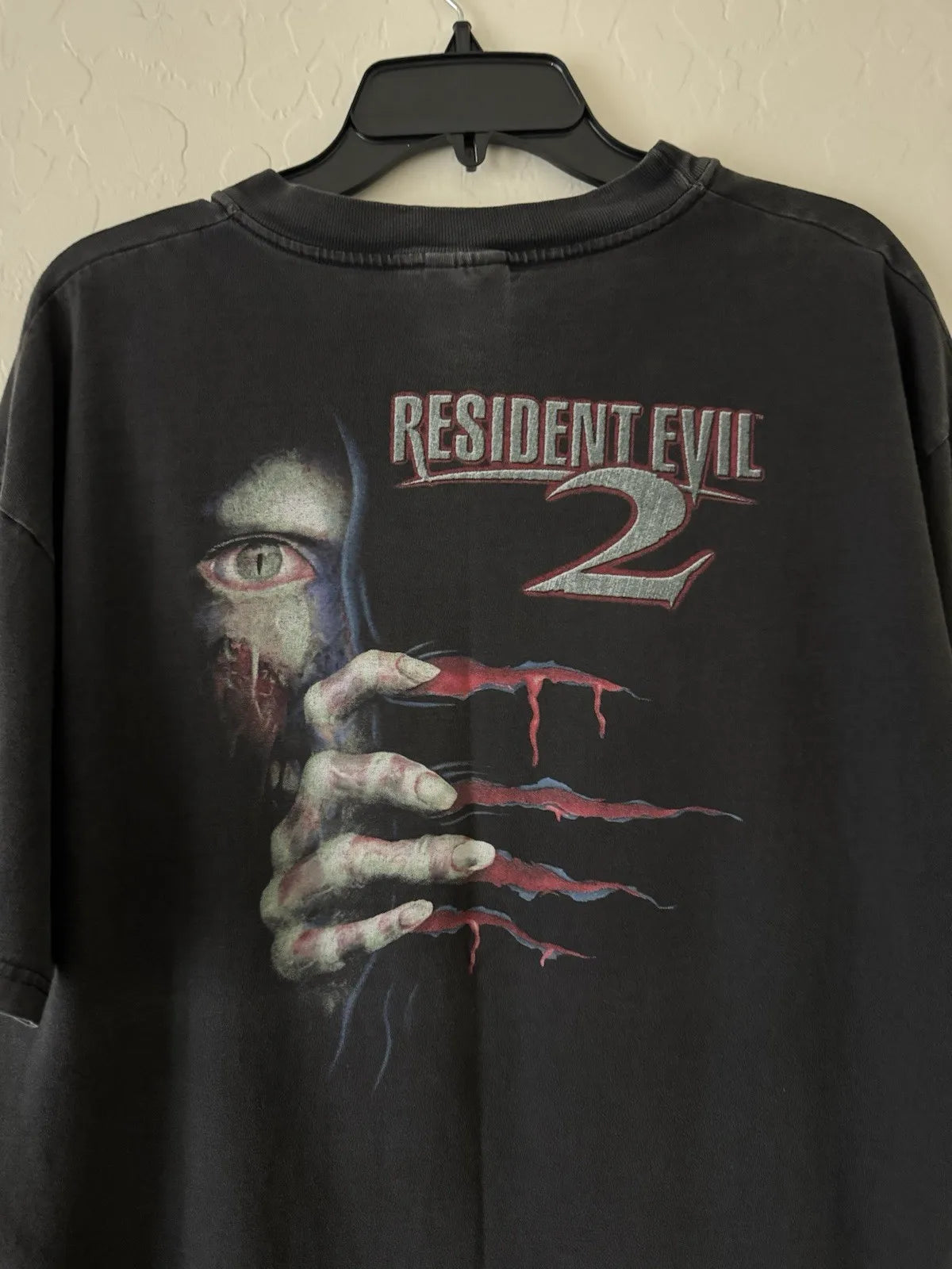 Resident Evil 2 Retro T-shirt 1998 PS1 Game Horror Capcom Hanes Printed Pattern Retro Casual Daily T-shirt