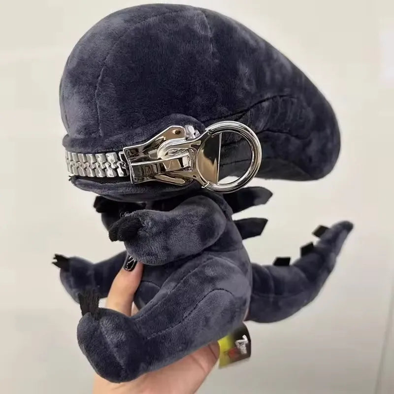 Alien Xenomorph Shaped Zipper Mouth Plush Soft Stuffed Animal Plush Cool Plush ToyGreat Gifts for Boys and Girls Room Decoration