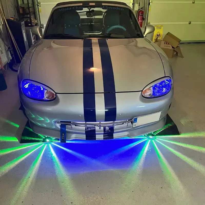 12-30V Truck Car LED Flashing Chassis 7 Color Tail Light Anti-Fog Parking Warning Light Motorcycle Car Neon Gecorative Lights
