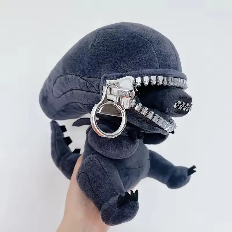 Alien Xenomorph Shaped Zipper Mouth Plush Soft Stuffed Animal Plush Cool Plush ToyGreat Gifts for Boys and Girls Room Decoration