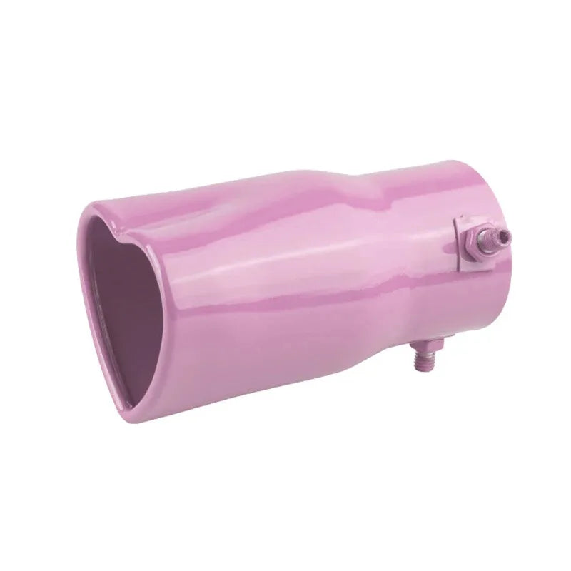 1PCS Universal stainless steel Heart shaped tail throat 63mm/2.5'' tail pipe muffler Car Muffler Tail Throat Modification