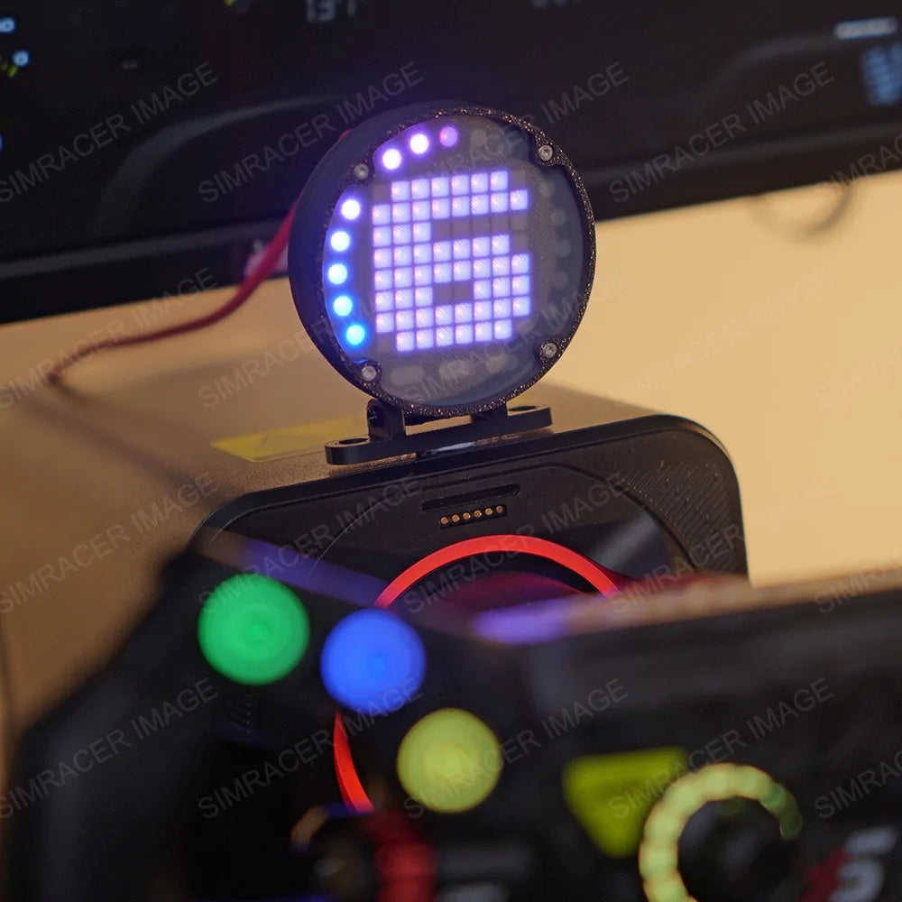 RGB Dashboard Flag Signal Light Gear Display Instrument for Logtiech G29 G27 Thrustmaster T300 Fanatec MOZA for PC Racing Games