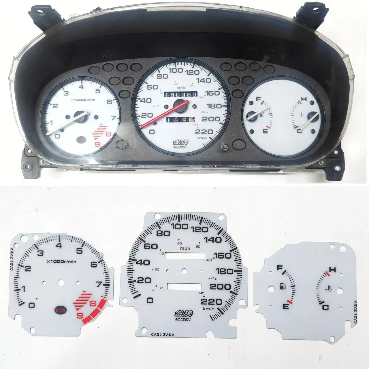 Gauge Faces MUGEN Style for Civic EK3 EK9 EK4 Instrument Cluster
