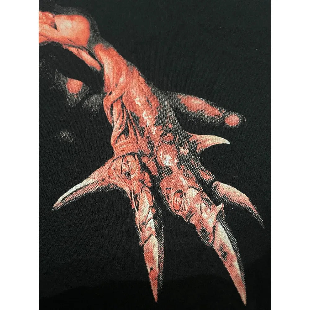 Resident Evil 2 Licker T-Shirt Men Summer Classic B.O.W. Horror Game Graphic Short Sleeve Oversized Streetwear Gamer Tee