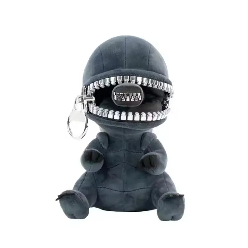 Alien Xenomorph Shaped Zipper Mouth Plush Soft Stuffed Animal Plush Cool Plush ToyGreat Gifts for Boys and Girls Room Decoration