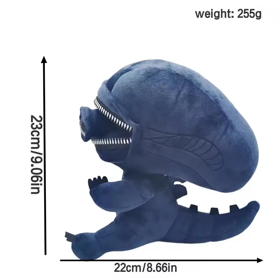 Alien Xenomorph Shaped Zipper Mouth Plush Soft Stuffed Animal Plush Cool Plush ToyGreat Gifts for Boys and Girls Room Decoration