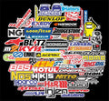 JDM Racing Car Stickers Pack Sponsors Logos Team Racing Sports Drift Motorcycle Nascar motorbike car Stickers skateboard bumper decal